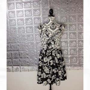 xhilaration Floral Tie Front Sleeveless Dress